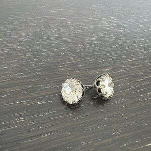 Stella & Dot Silver Crystal Earrings